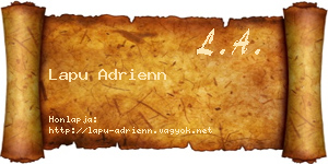 Lapu Adrienn névjegykártya
